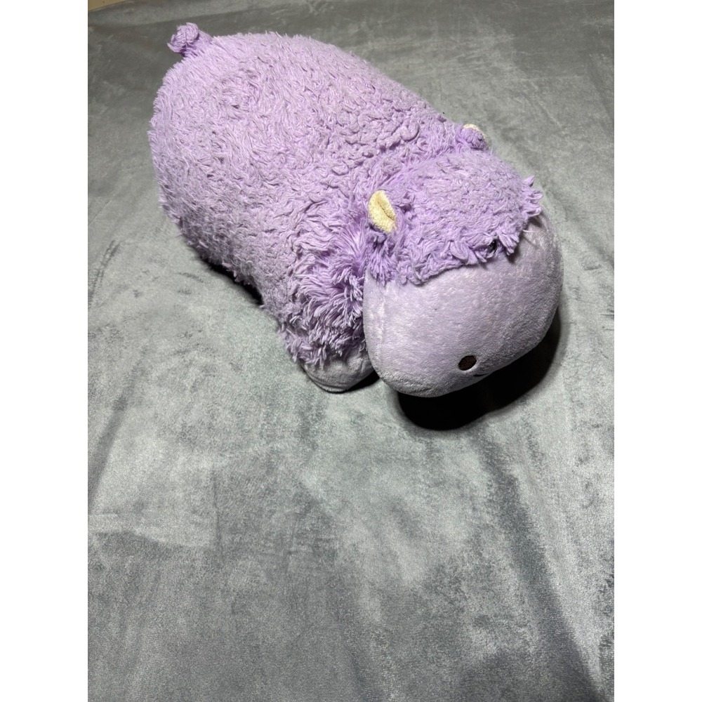 Pillow Pets Original Purple Hippo Plush Stuffed Animal 2010 Lavender Toy 19"